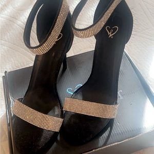 Open Toe Diamond Heels